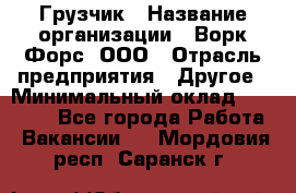Грузчик › Название организации ­ Ворк Форс, ООО › Отрасль предприятия ­ Другое › Минимальный оклад ­ 27 000 - Все города Работа » Вакансии   . Мордовия респ.,Саранск г.